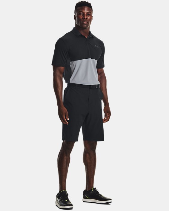 Men's UA Performance Blocked Polo in Black image number 2